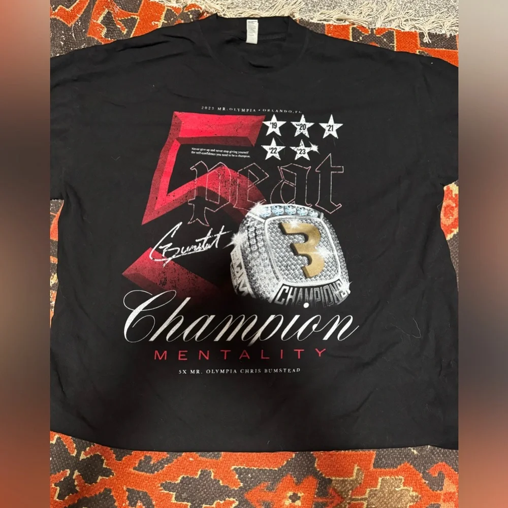 CBums limited 5 peat Olympia drop Tshirt Chris Bumstead - Picture 1 of 4